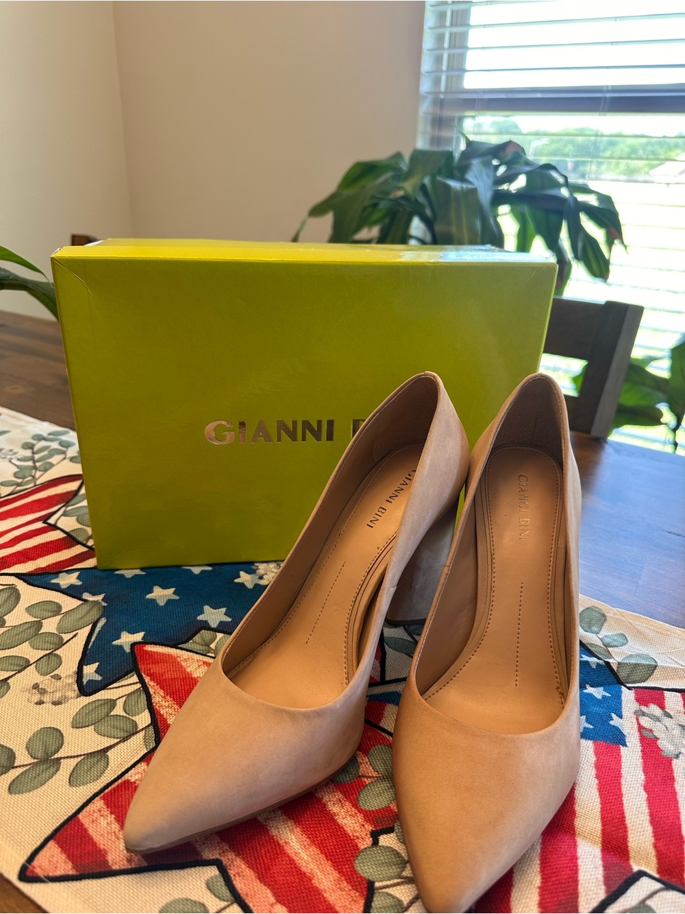 Gianni Bini Blush Nude Pointed-Toe Pumps